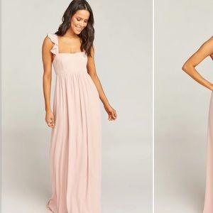 Show Me Your MuMu June Maxi Dress Dusty Blush Crisp